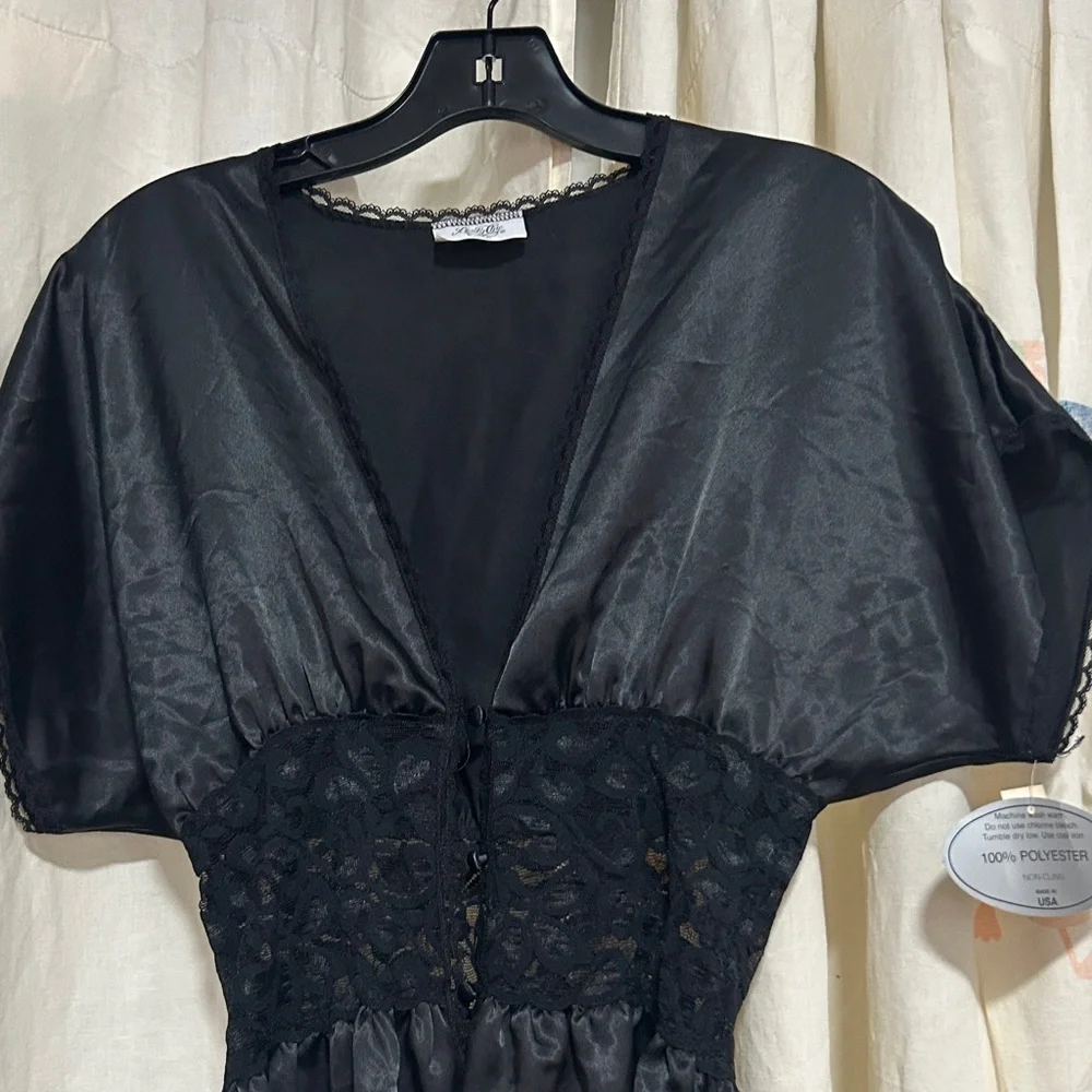 Elegant Black Chemise Slip M - Picture 3 of 5